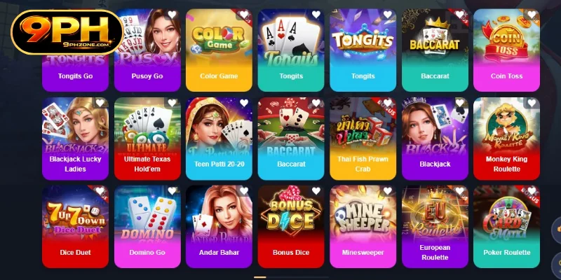 The best 9PH card games to play today